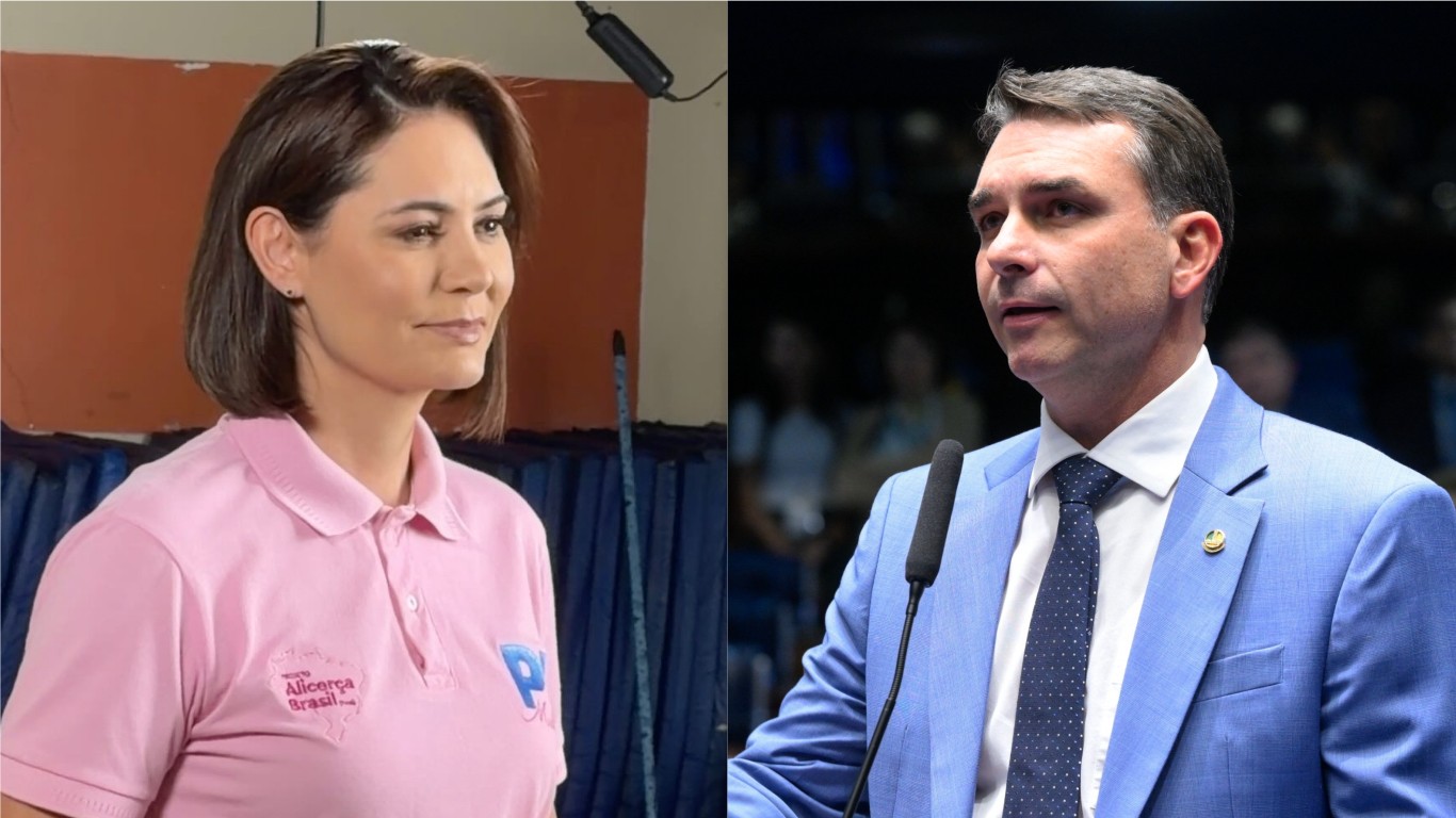 Poder de mobilização de Flávio e Michelle Bolsonaro nas redes sociais
