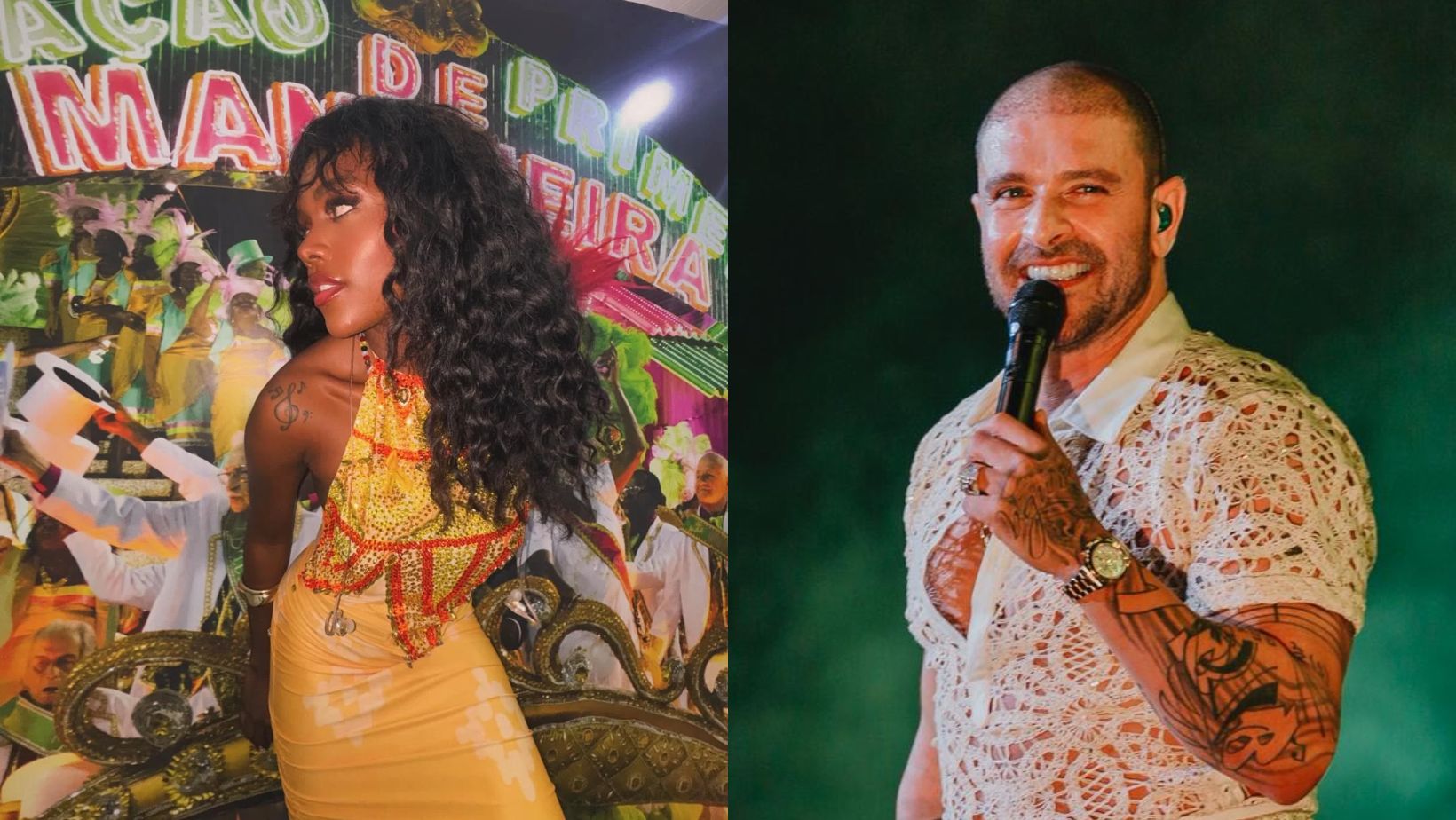 Diogo Nogueira tem romance com filha de cantora do carnaval carioca