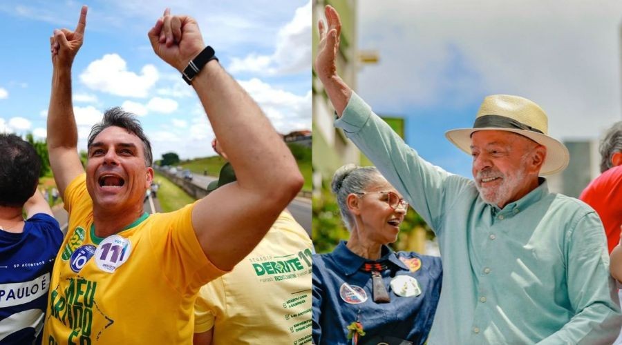 Lula e Flávio Bolsonaro têm compromissos em São Paulo neste domingo