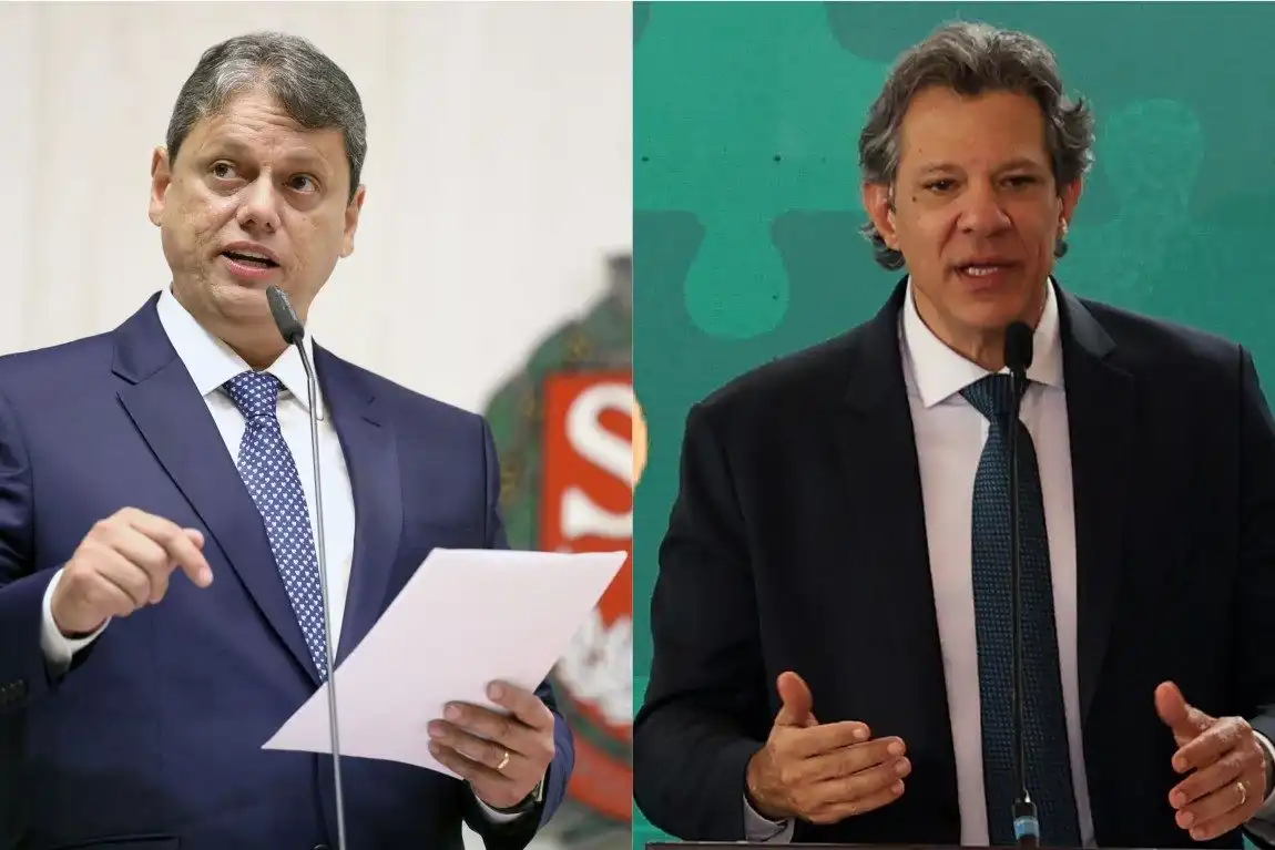 Imagem de Disputa entre Tarcísio e Haddad nas redes sociais