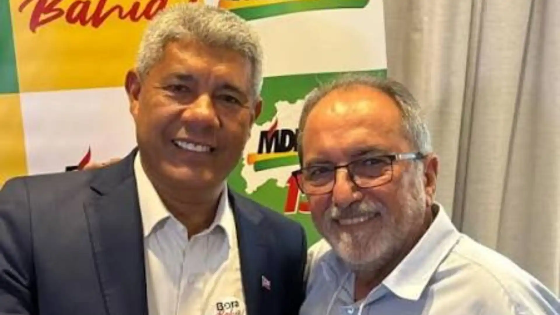 Imagem de Eduardo Hagge critica ACM Neto durante comício ao lado de Jerônimo