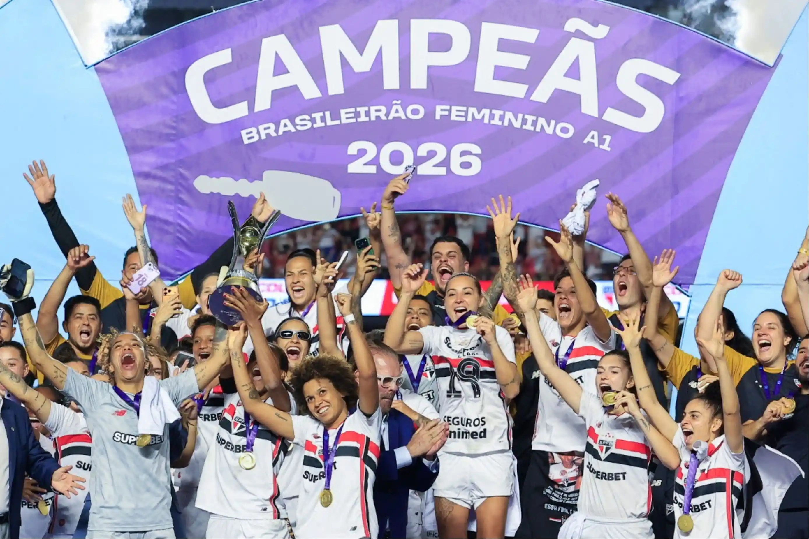 São Paulo conquista o Brasileirão Feminino de 2026 com recorde de público