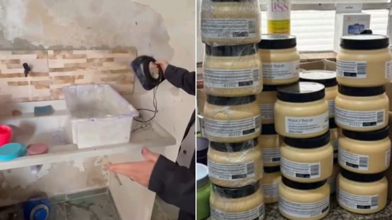 Mulher é detida por produzir cosméticos ilegais em casa