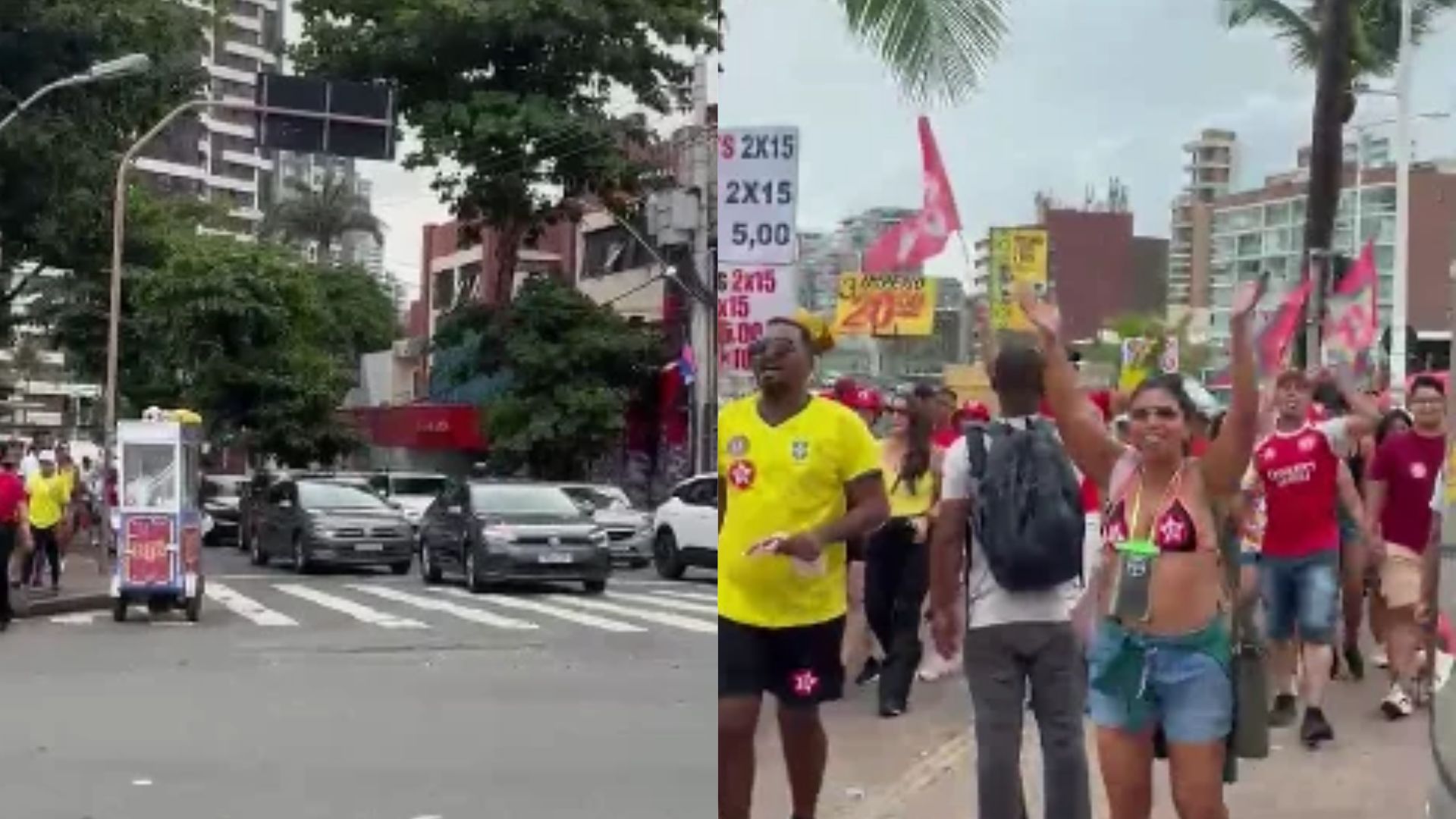 Manifestação em Salvador apoia Lula antes de ato pela democracia