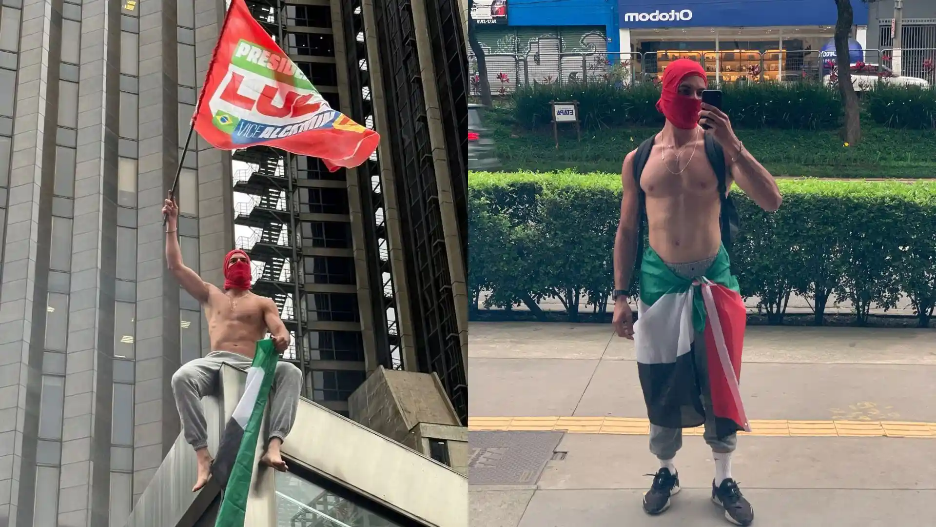 Viraliza jovem conhecido como 'Gostoso da Paulista' em ato a favor de Lula