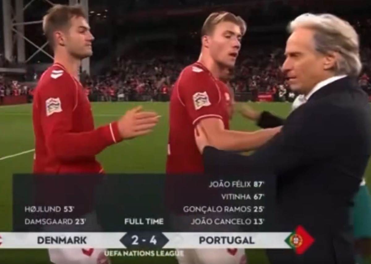 Atacante dinamarquês provoca Jorge Jesus após vitória de Portugal