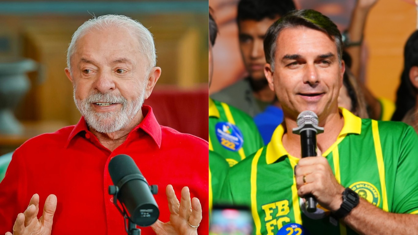 Lula e Flávio Bolsonaro realizam comícios em Santa Catarina