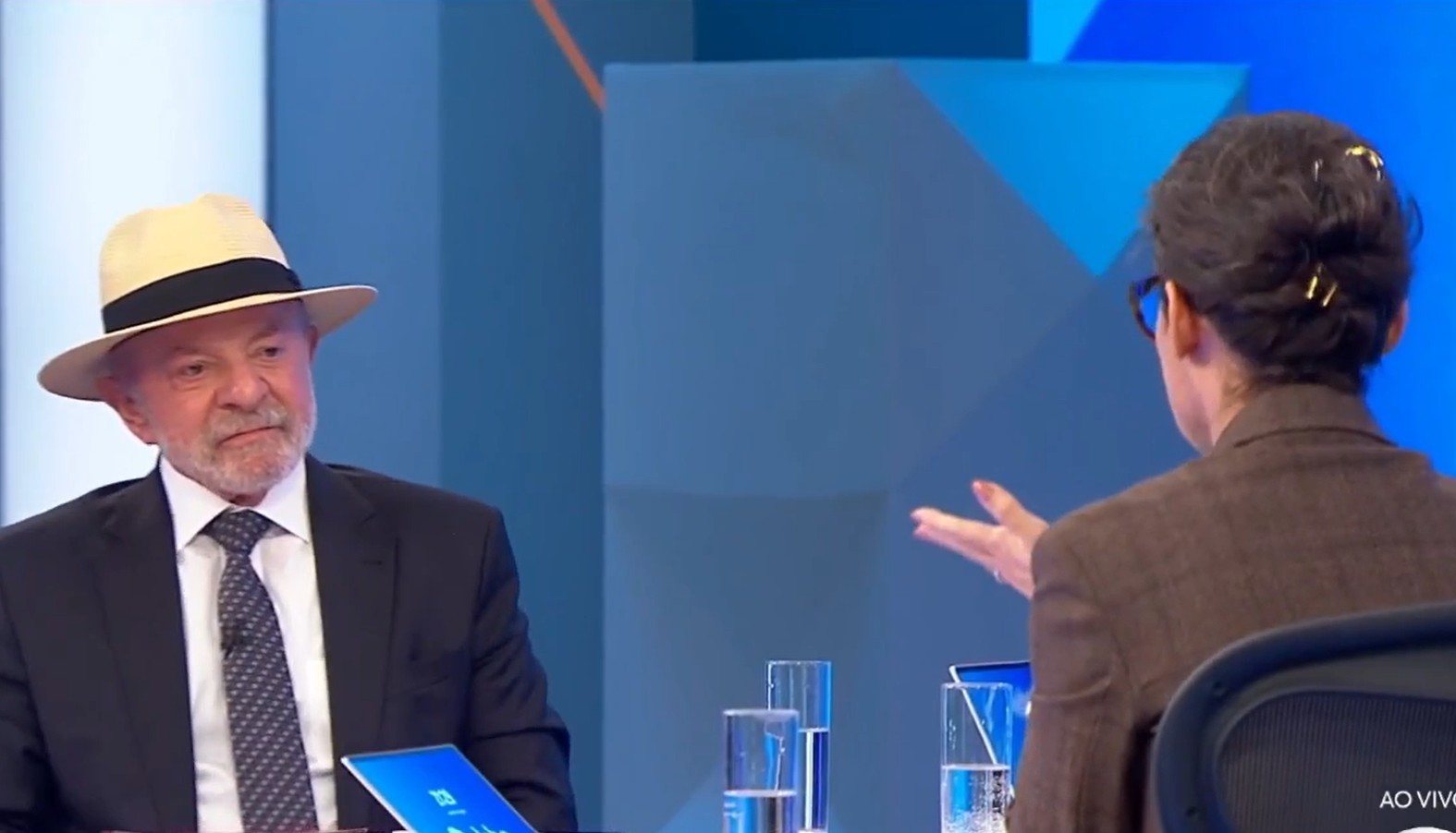 Lula se incomoda com pergunta de Renata Vasconcellos em debate