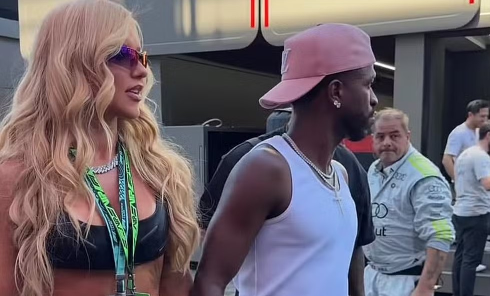Virginia Fonseca é destaque no GP da Espanha com look ousado ao lado de Vini Jr.