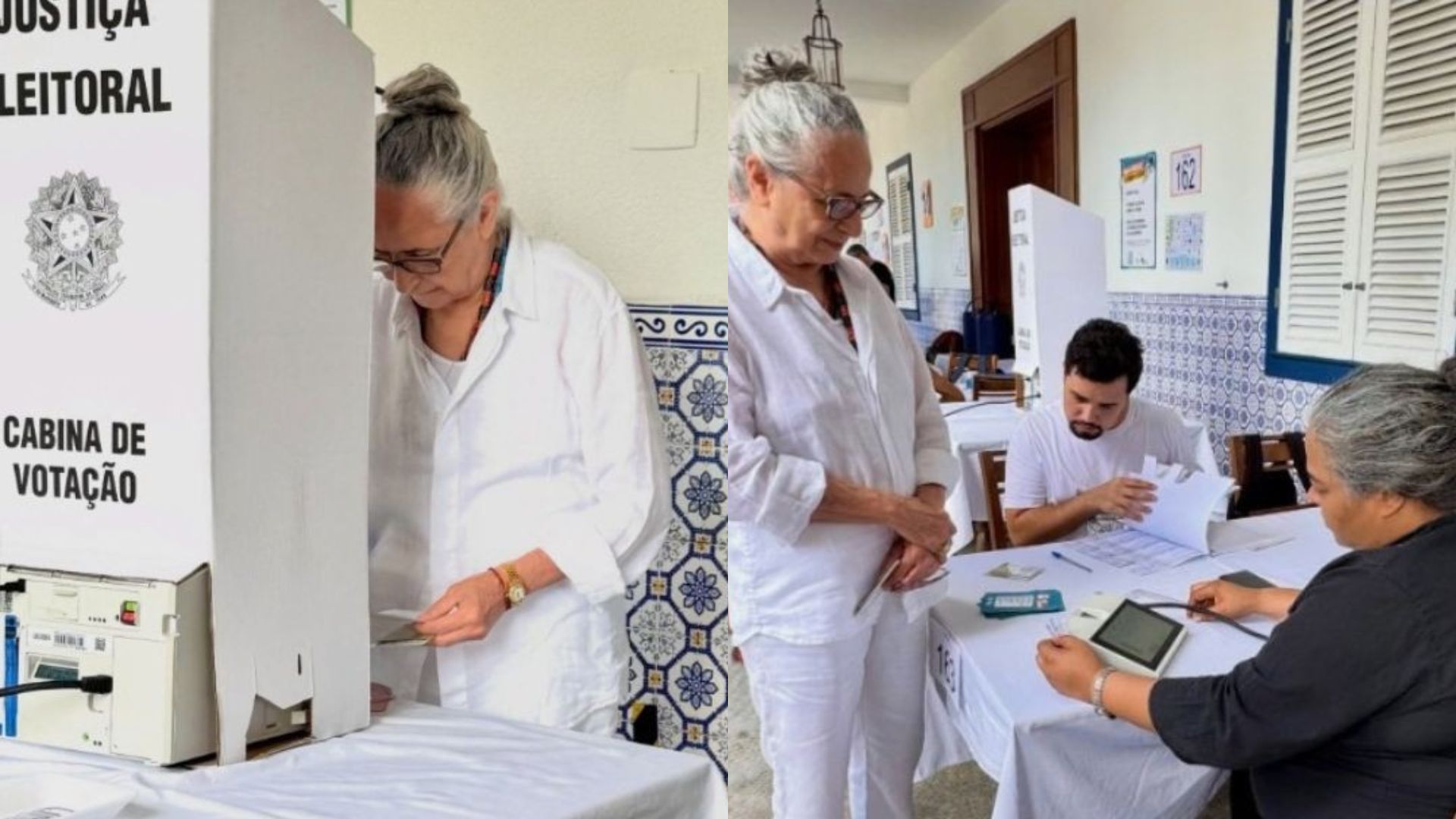 Maria Bethânia, aos 80 anos, vota no Rio de Janeiro e compartilha nas redes sociais