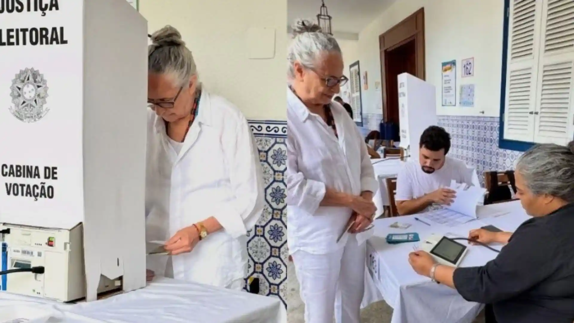 Maria Bethânia, aos 80 anos, vota no Rio de Janeiro e compartilha nas redes sociais