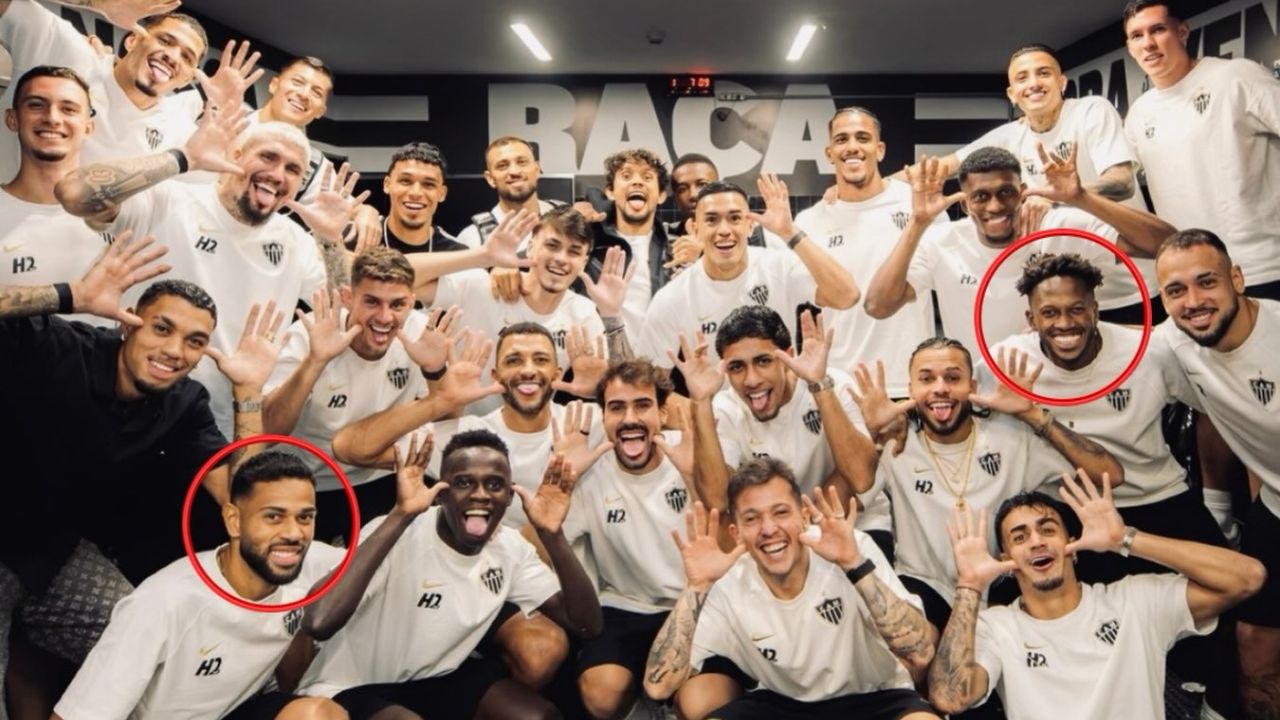 Jogadores do Atlético-MG provocam Neymar após eliminação do Santos na Sul-Americana