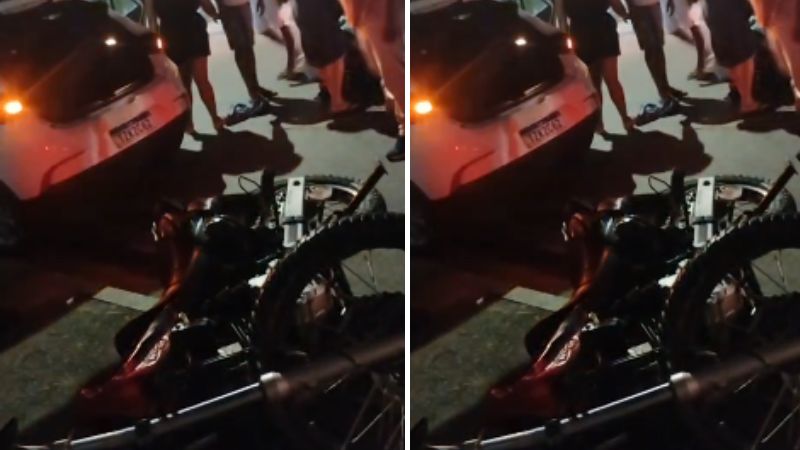 Motociclista e passageira ficam feridos em colisão com carro roubado durante fuga em Salvador