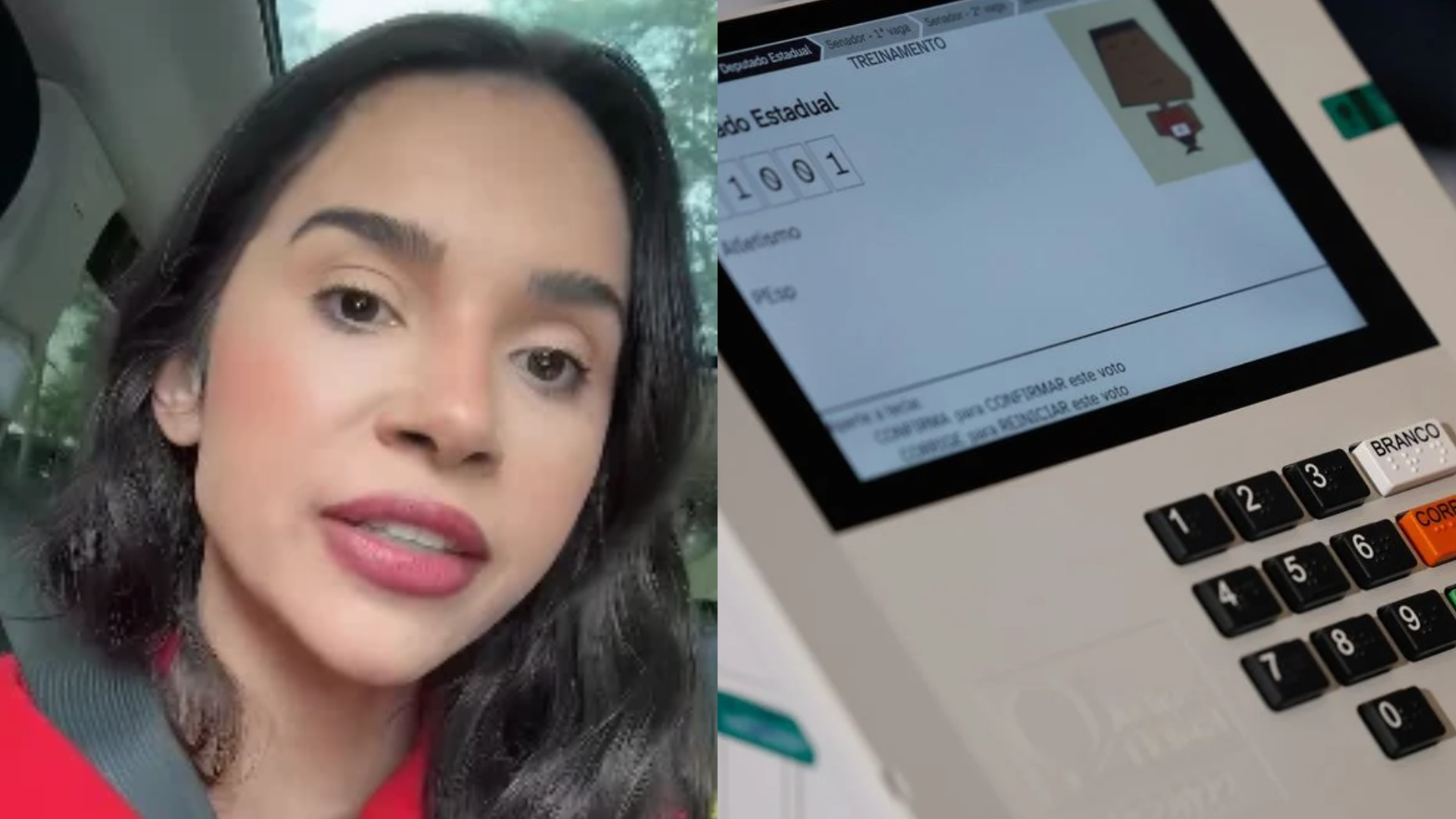 Gizelly Bicalho reclama de alteração em seu local de votação