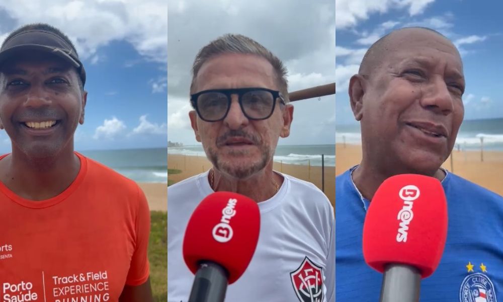 Baianos retomam atividades físicas na orla em dia nublado
